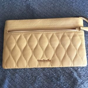 NWOT Vera Bradley Leather Wristlet with strap.